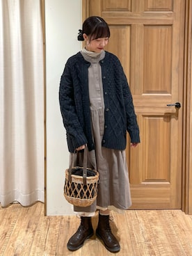 「Samansa Mos2（サマンサ モスモス）のアイテム（ブーツ）」を使った、kanaさん（レディース・163cm）の冬コーディネート