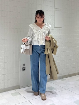 「アイテム（パンプス）」を使った、Renaさん（レディース・155cm・20代）の春コーディネート