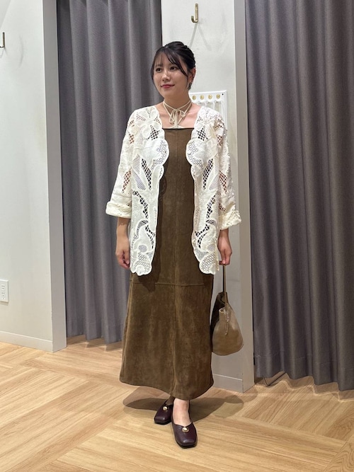 パッチワークレースシャツカーディガン 581471