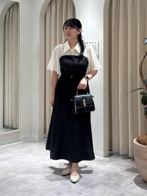 mysty woman フレアスリーブドッキングワンピース 328280 セール】［追加1］フレアスリーブドッキングワンピース 328280