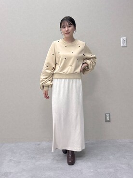 「アイテム（スウェット）」を使った、Renaさん（レディース・155cm・20代）の秋コーディネート