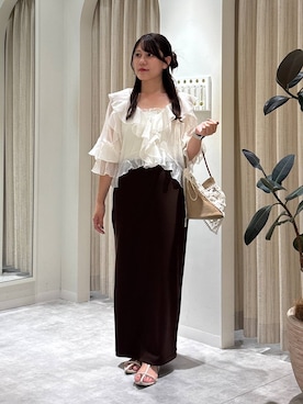 「アイテム（ヘアアクセサリー）」を使った、Renaさん（レディース・155cm・20代）の夏コーディネート