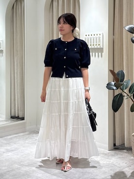「アイテム（ヘアアクセサリー）」を使った、Renaさん（レディース・155cm・20代）の夏コーディネート