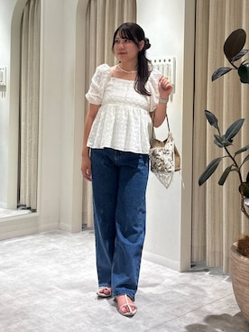 「アイテム（その他ヘアアクセサリー）」を使った、Renaさん（レディース・155cm・20代）の夏コーディネート