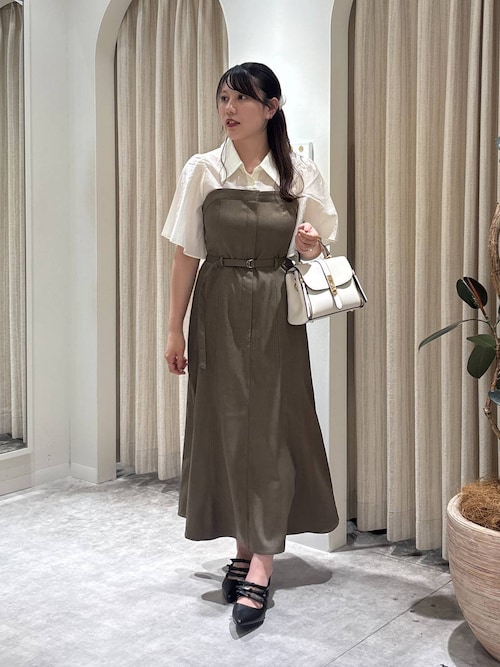 【週末セール】mysty woman フレアスリーブドッキングワンピース 新品 mysty woman｜フレアスリーブドッキングワンピース | Rakuten