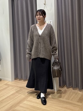 「アイテム（シュシュ）」を使った、Renaさん（レディース・155cm・20代）の秋コーディネート