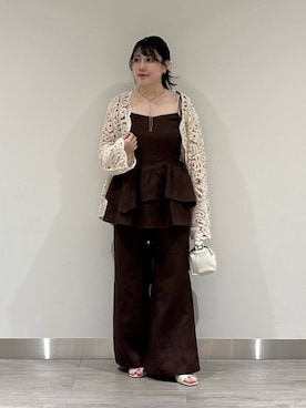 「mysty woman（ミスティウーマン）のアイテム（その他パンツ）」を使った、Renaさん（レディース・155cm）の春コーディネート