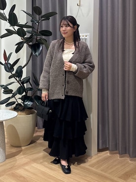「アイテム（バレエシューズ）」を使った、Renaさん（レディース・155cm）の秋コーディネート
