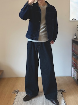 「LUENNA（ルエナ）のアイテム」を使った、けんけん。さん（メンズ・180cm）の冬コーディネート