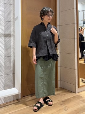 「SHIPS（シップス）のアイテム」を使った、隈元さん（レディース・158cm）の夏コーディネート