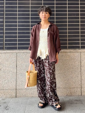 「SHIPS（シップス）のアイテム」を使った、隈元さん（レディース・158cm）の夏コーディネート