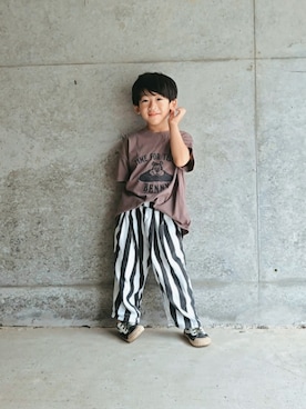 「アイテム（Tシャツ/カットソー）」を使った、𝘚𝘌𝘐さん（キッズ・100cm）の夏コーディネート