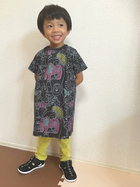 「rough（ラフ）のアイテム」を使った、seriさん（キッズ・125cm）の夏コーディネート