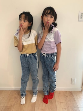 「3can4on（サンカンシオン）のアイテム」を使った、seriさん（キッズ・125cm）の夏コーディネート