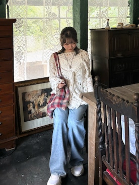 「レーストップス」｜「アイテム（スニーカー）」を使った、kotllioさん（レディース・158cm）の夏コーディネート