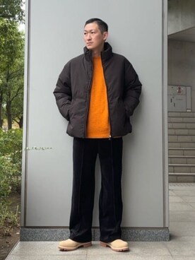 「MONKEY TIME（モンキータイム）のアイテム」を使った、慈道 一磨さん（メンズ・173cm）の秋コーディネート