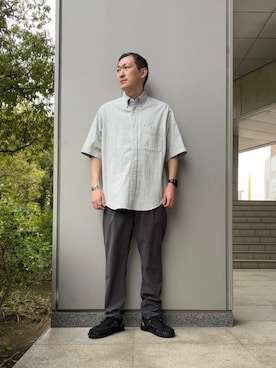 「KEEN（キーン）のアイテム（サンダル）」を使った、慈道 一磨さん（メンズ・170cm）の春コーディネート