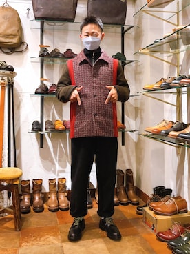 「FRANK LEDER（フランクリーダー）のアイテム（ジャケット/アウター）」を使った、なおきさん（メンズ・163cm）の冬コーディネート