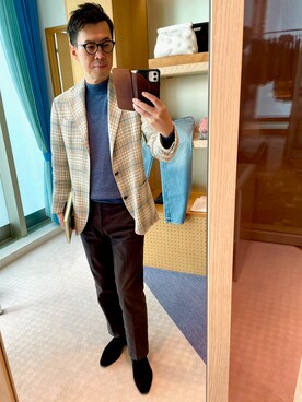 「FERRANTE（フェランテ）のアイテム」を使った、ひじきさん（メンズ・168cm）の秋コーディネート