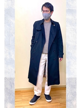 「EDIFICE（エディフィス）のアイテム（パンツ）」を使った、ひじきさん（メンズ・168cm）の春コーディネート