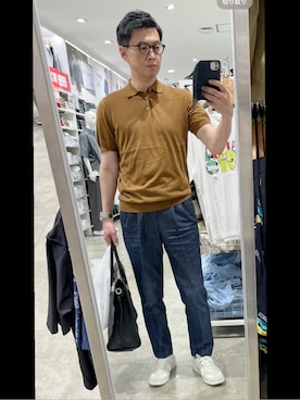 「アイテム（ポロシャツ）」を使った、ひじきさん（メンズ・168cm）の夏コーディネート