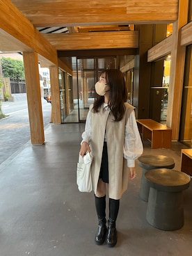 「消えそうな色コーデ」｜「アイテム（ブーツ）」を使った、yuika ☀︎さん（レディース・157cm）の秋コーディネート
