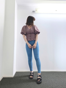 「H&M（エイチ・アンド・エム）のアイテム（腕時計）」を使った、yum🐹🐻さん（レディース・158cm）の夏コーディネート