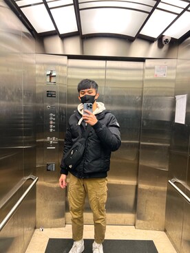 「EDWIN（エドウィン）のアイテム（ダウンジャケット/コート）」を使った、Ray  さん（メンズ・176cm）の冬コーディネート