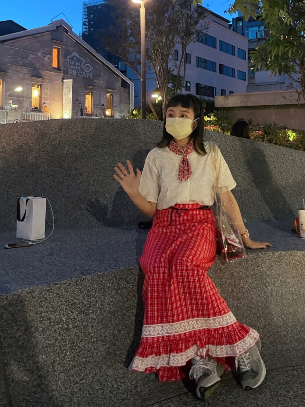 「BEAUTY&YOUTH UNITED ARROWSの＜dahl'ia × 6(ROKU)＞WHITE QUILTED SHORT SLEEVE SHIRT/シャツ Ψ（シャツ/ブラウス、ホワイト系）」を使った、❃✾Annie✾❃さん（レディース・158cm）の秋コーディネートの1枚目の写真