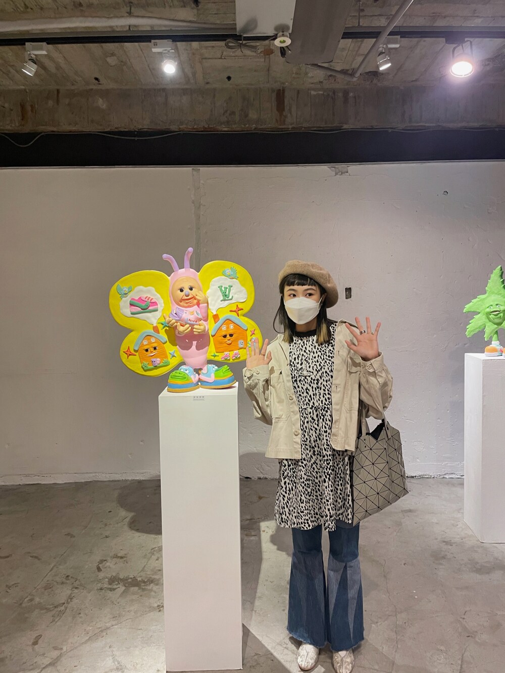 「CA4LAのJANE（ハンチング/ベレー帽、ベージュ系）」を使った、❃✾Annie✾❃さん（レディース・158cm）の秋コーディネートの1枚目の写真