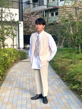 「アイテム（フォーマルスーツ/小物）」を使った、sh10nさん（メンズ・177cm・10代）の春コーディネート