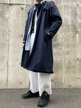 「Polo Ralph Lauren」｜「アイテム（トレンチコート）」を使った、sh10nさん（メンズ・177cm）の秋コーディネート