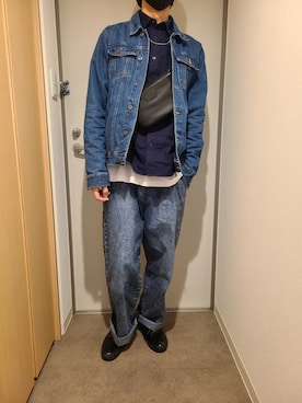 「LVEU.（ラブユ.）のアイテム」を使った、ryotaさん（メンズ・177cm）の冬コーディネート