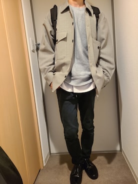 「KANGOL（カンゴール）のアイテム（バッグ）」を使った、ryotaさん（メンズ・177cm）の秋コーディネート