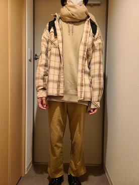 「KANGOL（カンゴール）のアイテム（バッグ）」を使った、ryotaさん（メンズ・177cm）の冬コーディネート
