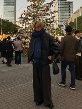 「アイテム（マフラー）」を使った、2ooz.oq.lt.kentoさん（メンズ・172cm）の冬コーディネート