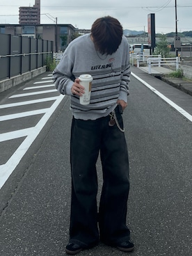 「アイテム（ウォレットチェーン）」を使った、2ooz.oq.lt.kentoさん（メンズ・172cm）の秋コーディネート