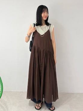 「Doux archives（ドゥアルシーヴ）のアイテム」を使った、るこ。さん（レディース・173cm）の夏コーディネート