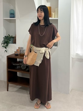 「Doux archives（ドゥアルシーヴ）のアイテム」を使った、るこ。さん（レディース・173cm）の夏コーディネート