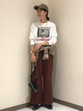 「アイテム（その他）」を使った、るこ。さん（レディース・173cm）の秋コーディネート