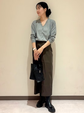 「アイテム（スカート）」を使った、るこ。さん（レディース・173cm）の冬コーディネート