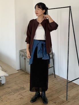「アイテム（その他）」を使った、るこ。さん（レディース・173cm）の秋コーディネート