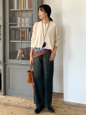 「アイテム（その他）」を使った、るこ。さん（レディース・173cm）の秋コーディネート