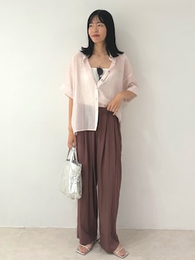 「Doux archives（ドゥアルシーヴ）のアイテム」を使った、るこ。さん（レディース・173cm）の夏コーディネート