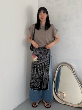 「Doux archives（ドゥアルシーヴ）のアイテム」を使った、るこ。さん（レディース・173cm）の春コーディネート