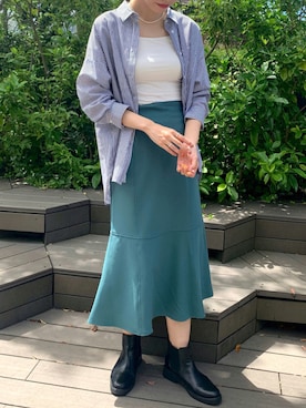 「Cheek（チーク）のアイテム（アクセサリー）」を使った、るこ。さん（レディース・170cm）の夏コーディネート