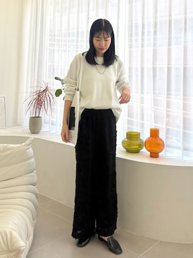 「Doux archives（ドゥアルシーヴ）のアイテム」を使った、るこ。さん（レディース・173cm）の冬コーディネート