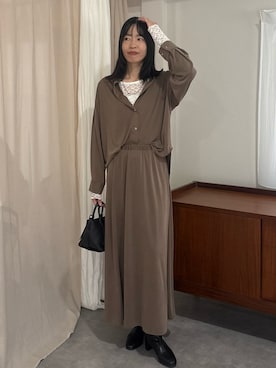 「Doux archives（ドゥアルシーヴ）のアイテム」を使った、るこ。さん（レディース・173cm）の秋コーディネート