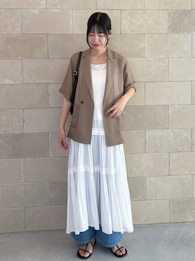 「Doux archives（ドゥアルシーヴ）のアイテム」を使った、るこ。さん（レディース・173cm）の春コーディネート