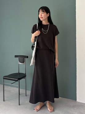 「Doux archives（ドゥアルシーヴ）のアイテム」を使った、るこ。さん（レディース・173cm）の春コーディネート